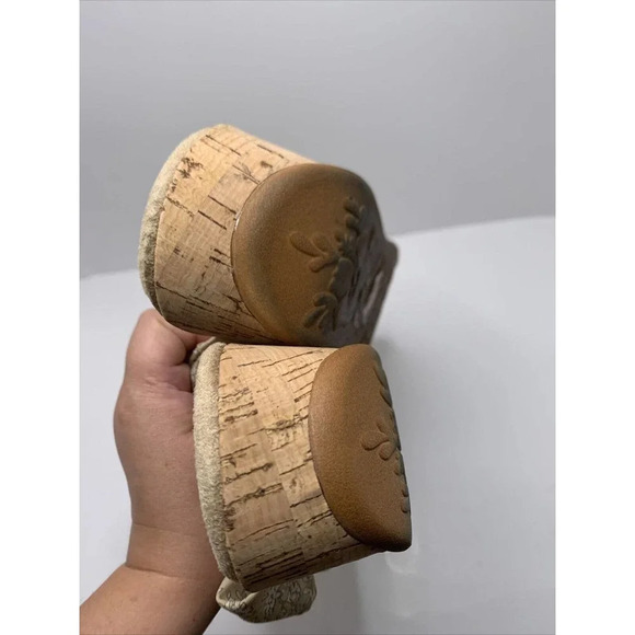 Easy Street Wedge Slide Sandals - Amberlee-Natural Floral Womens Size 9.5 - Picture 3 of 5